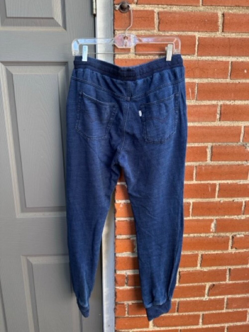 Levi’s Denim-Style Joggers Drawstring Waist Size S 100% Cotton Casual Athleisure